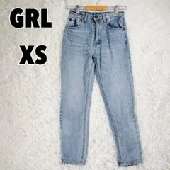 ♥GRL♥ グレイル (XS) ハイウエストテーパードデニムパンツcu157a