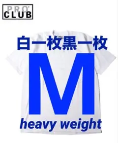 PROCLUB プロクラブ tシャツ　M 白一枚　黒一枚　　二枚組　新品　半袖