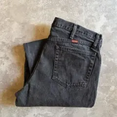 RUSTLER ブラックデニム W36 L32 ワイド ストレート フェード