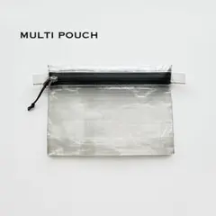 DCFダイニーマ マルチポーチ　サコッシュ（マチあり）ホワイト × ブラック