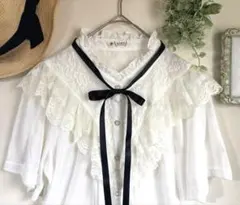 美品♡axes femme♡フリル　レース　ブラウス　リボン　ビジュー　迅速発送