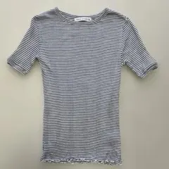 nano universe ボーダー リブTシャツのサムネイル