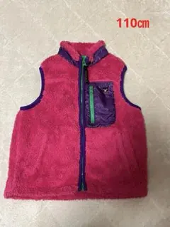 【ミキハウス　ダブルビー】フリース ノースリーブベスト 110cm