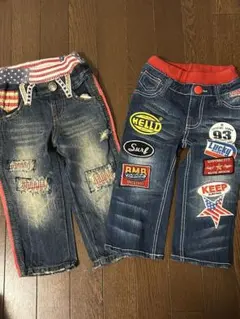 子供用デニムパンツ 2本セット　90センチ