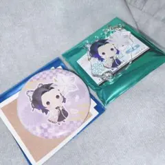 ゆらふわランダムアクリルチャーム 缶バッジ 胡蝶しのぶ 2点セット