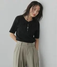 Aunt Marie's 2WAYレースアップハーフスリーブトップスのサムネイル
