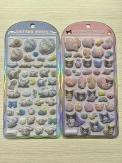 【正規品】コットンパフィーシールサンリオ シナモン クロミ　マイメロ