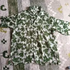 MOUSSY リーフ柄 半袖シャツ オープン マウジー シアーシャツ ボタニカルのサムネイル