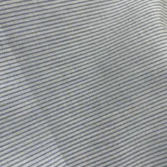 青と白のストライプ生地　約110cm幅×230cm