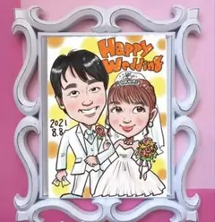 カワイイ似顔絵オーダー　文字入れ無料　デジタル作画！