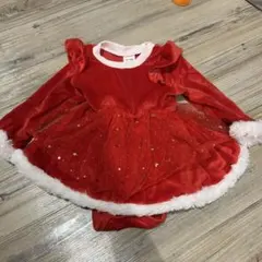 【美品】サンタコス　9-12m クリスマス　ロンパース　女の子