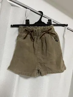 リボン付コーデュロイ ショートパンツ