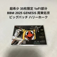 1of1部 BBM 2025 ジェネシス 周東佑京 ビッグパッチ ハリーホーク