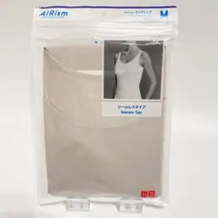 新品未使用品 ユニクロ エアリズム シームレスタンクトップ ライトグレーM