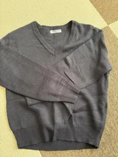 子ども用 Vネックセーター 紺色140