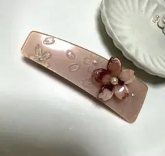 一点物▲限定256Cキラキラ変形長方形桜柄アセテートアセチパレッタ9.5cm