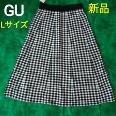 【新品】GU ジーユー フレア ニットスカート L