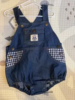 値下げしました！デニムロンパース 70-80cm 未着用美品　ベビーサイズ