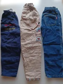 カジュアルなロングパンツ3点セット120