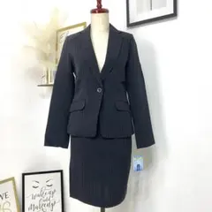 美ライン レディース 洗える ストレッチ スーツ ブラック