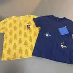 中古品グラニフ130cm半袖Ｔシャツ２枚ゾロリ&ドラえもん