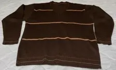 SIMPLE LIFE ブラウン Vネックニットセーター