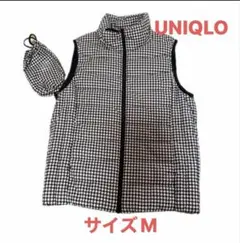 UNIQLO チェック柄 ダウンベスト Mサイズ