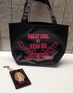 DOLLY GIRL BY ANNA SUI 黒トートバッグ　カードケース付き