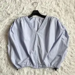 【24SS】 ロンハーマン RHC フレンチスリーブ ブラウス ギャザー 水色