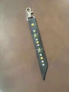 本革　スタッズレザー キーホルダー‼️ ハンドメイド‼️