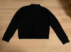 UNIQLO 黒 リブ編み 長袖 ニット Sサイズ