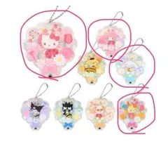 サンリオシークレットカスタムアクリルチャーム　フラワー　4個セット