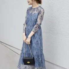 【美品】カエン / オールレースワンピース/ 結婚式 / オケージョン