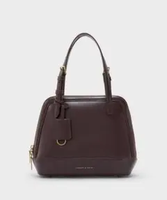 CHARLES&KEITH エノラテクスチャードダブルハンドルストラクチャード