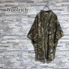 Woolrich 90s リアルツリーボタンダウン半袖シャツ KHK/2XLのサムネイル