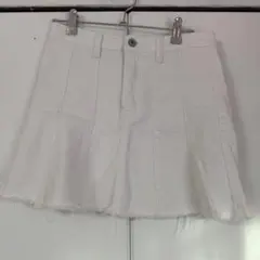 ホワイトデニムミニスカート