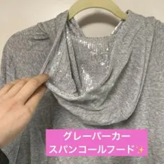 グレー/パーカー/スパンコール付き