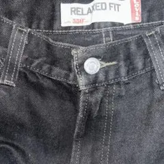 「Levi’s 550 ブラックデニム W38 L34 ワイド バギー 古着