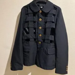 コムデギャルソンコムデギャルソン　ネイビー　シワ加工　ポリエステルジャケットのサムネイル