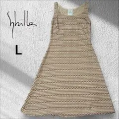 Sybilla ノースリーブワンピース ベージュ Lサイズのサムネイル