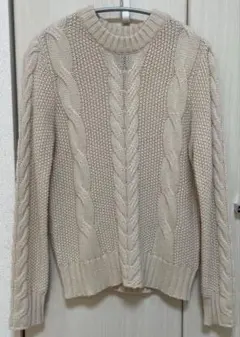 URBAN RESEARCH ROSSO ケーブルニットセーター アイボリー