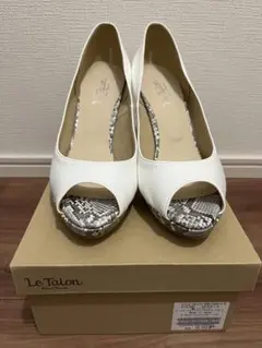 【Le Talon】9.5cmプラットフォームオープントゥ