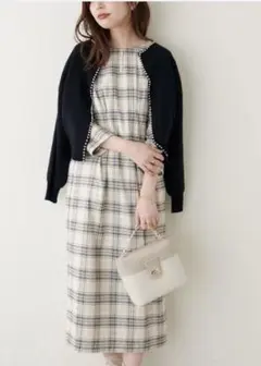 ナチュラルクチュール ロングワンピース チェック