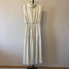 NATURAL BEAUTY BASIC ドット柄 ノースリーブワンピース