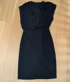 green label relaxingネイビー フリル袖 ドレス サイズ36