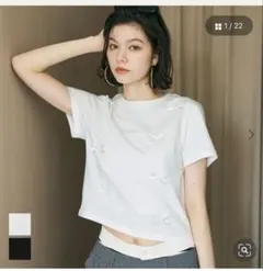 コットンリボンTシャツ　coca