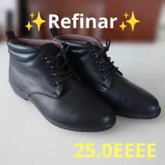 ✨黒いレザーブーティ✨ 25.0cmEEEE✨