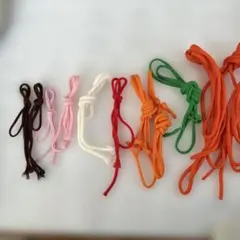 ひも 11本セット ブラウン ピンク オレンジ グリーン