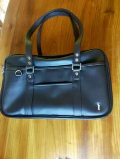 イーストボーイ スクール 合皮バッグ　チョコレート×シルバー スクバ