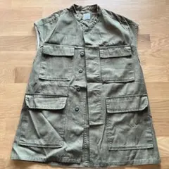 coen オリーブ ベスト　フリーサイズ　F